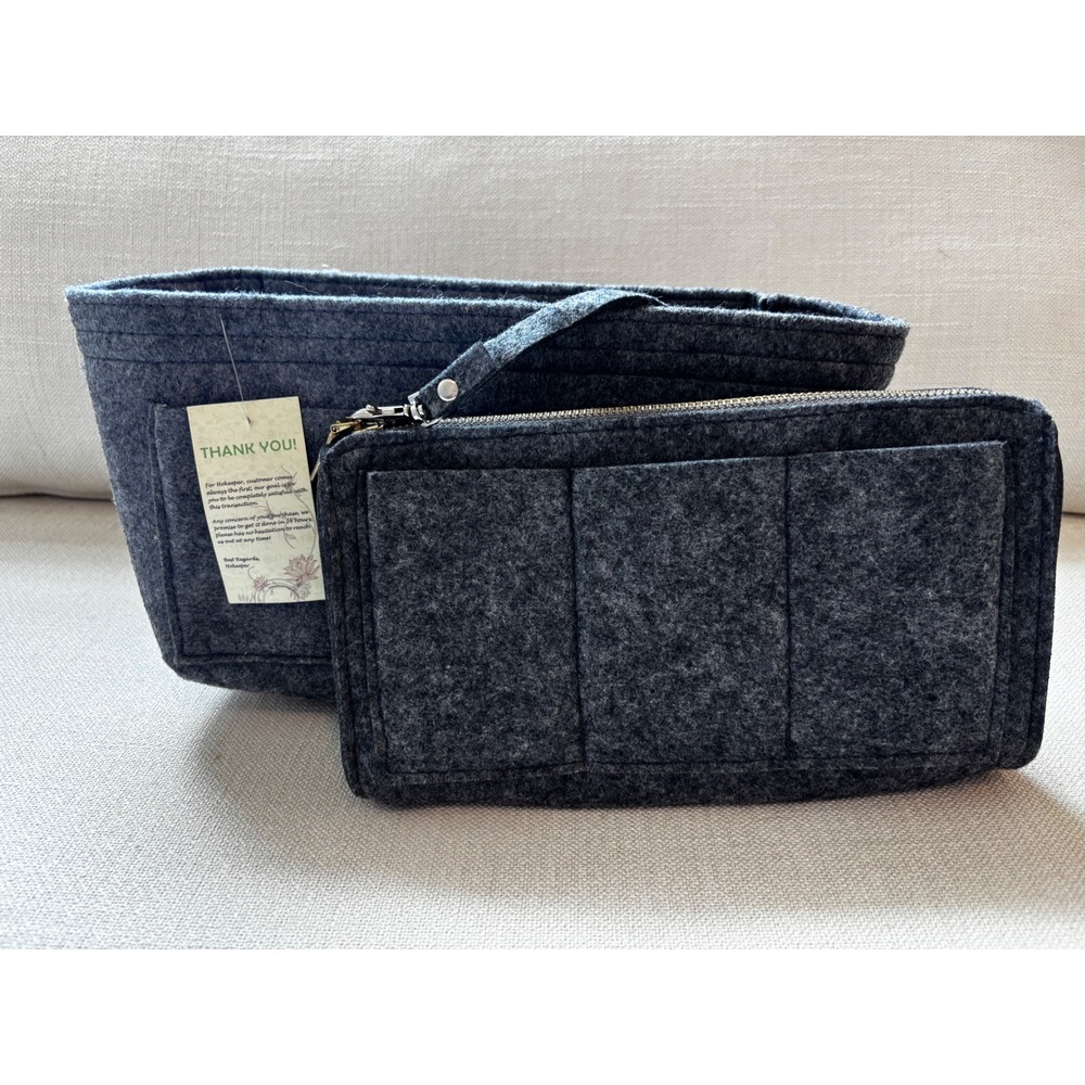 HoKeeper Felt Purse Organizer Set Medium Gray Insert Fits Neverfull MM Speedy 30